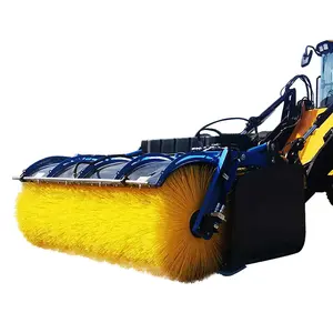 Angle Broom efficiently sweeps leaves snow and debris can reverse direction making it easy to move debris away from