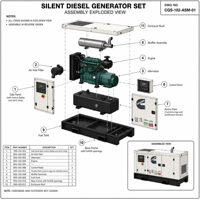 Groupe électrogène diesel triphasé extérieur de type ouvert haute puissance 50 kW 63 KVA Weichai Démarrage automatique 480V Usage industriel Super silencieux ATS