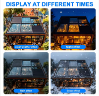 Pavillon de jardin triangulaire personnalisé en aluminium étanche, design européen, avec double vitrage trempé pour villa extérieure