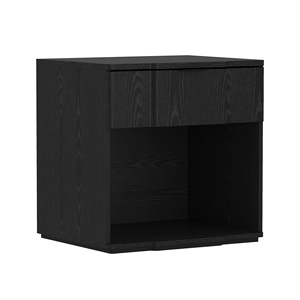 Black Nightstand With <b>Drawer</b> <b>Storage</b> <b>For</b> Bedroom Use - Product Image 6