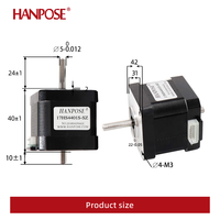 Kit de moteur pas à pas CNC HANPOSE, couple élevé 40N.cm, 1.5A, moteur à double arbre 40mm, 17HS4401S-SZ -TB6600, moteur pas à pas Nema 17