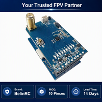 Module récepteur de transmission vidéo haute sensibilité BelinRC 1.7G-1.9G VRX pour drone FPV, accessoires longue portée