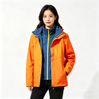 Veste à capuche 3-en-1 unisexe pour sports de plein air, OEM ODM, tissu et logo personnalisés, imperméable, coupe-vent, pour la randonnée, l'escalade, les voyages