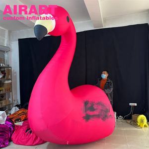 Costume géant de marionnette <span class=keywords><strong>flamant</strong></span> <span class=keywords><strong>rose</strong></span> gonflable de couleur arc-en-ciel pour performance - Product Image 5