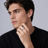 Bague de fiançailles en moissanite pour femme, en argent sterling 925, taille brillant rond, six griffes, bande pavée croisée