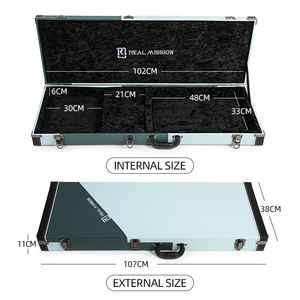 Aurora Real Mission Professionnel Coloré PU Cuir Bois <span class=keywords><strong>Telecaster</strong></span> <span class=keywords><strong>Guitare</strong></span> Cas Personnalisé <span class=keywords><strong>Guitare</strong></span> Électrique Sac Instrument Cas - Product Image 3