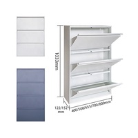 Armoire à chaussures en métal de rangement armoire à chaussures pratique et pratique pour la maison