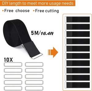 Sangle de fixation à crochet souple et durable <span class=keywords><strong>2</strong></span> en 1 avec boucle en plastique/métal autobloquante pour faisceaux et articles sécurisés - Product Image 4