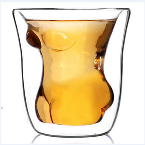 Alta borosilicato a forma di corpo a doppia parete di <span class=keywords><strong>vetro</strong></span> tazza di caffè - Product Image 2