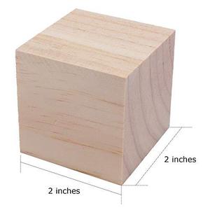 บล็อกไม้ขนาด 2x2x2 นิ้ว ของเล่นเสริมพัฒนาการสำหรับเด็กอายุ 2 ถึง 4 ปี วัสดุงานฝีมือสำหรับเด็กทั้งชายและหญิง - Product Image 1