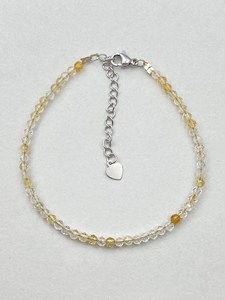 Pulsera de Citrino Facetado, Joyería Delicada con Piedras Preciosas, Cuentas Microfacetadas, Pulsera de Cristal, Joyería Minimalista, Pulsera con Piedras Preciosas Pequeñas - Product Image 6