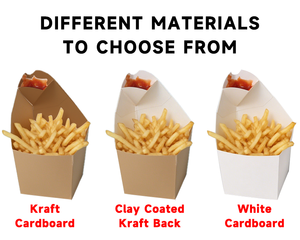 Wholesale Manufacturer <b>Kraft</b> Paper <b>Box</b> Chip <b>Box</b> French Fries Paper Cone Packaging - Product Image 4