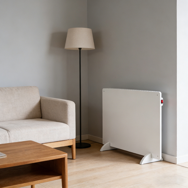 Factory Manufacturer Freestanding Metal Infrared Panel Heater with WiFi/App Control 550W Electric Heating Machine for Sale