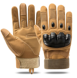 DFG929 -2 Guantes Tácticos Deportivos Verde Negro Caqui con Nudillos Reforzados - Product Image 4