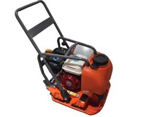 Compacteur à plaques diesel Lifan vibrant, couleur orange, avec poignée et composant moteur principal - Product Image 1