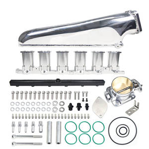 Colector de admisión de palanquilla de aluminio CNC para 2JZ GE con cuerpo del acelerador y riel de combustible - Product Image 1