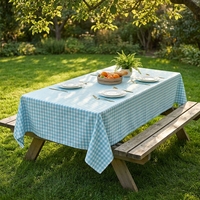 Nappe en plastique imprimée semi-circulaire, écologique, résistante à la chaleur, imperméable, nettoyable, pour usage extérieur