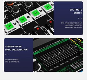 มิกเซอร์เสียงระดับมืออาชีพ NGVM XF-16 16 ช่องสัญญาณ พร้อมเอฟเฟกต์ DSP 99 แบบ อีควอไลเซอร์ 7 ระดับ แยกพลังงาน Phantom 48V ปุ่มปิดเสียง - Product Image 4