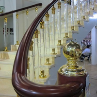 Colonne de cristal pour escaliers Piliers décoratifs en verre Autre produit d'artisanat en cristal
