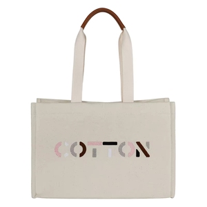 Eco Friendly Personalized <b>Square</b> Shape Waterproof Canvas Reusable Shopping Tote Bags with Mini Handbag Denim Ladies Handbags - Product Image 6