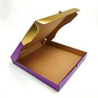 Boîtes à pizza en carton ondulé personnalisées avec logo imprimé, écologiques, biodégradables, recyclables, mates, pour pizzeria, vente en gros SP4404