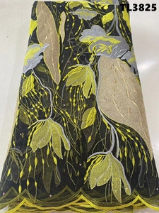 Hoa in ren thêu vải thiết kế đẹp Closeout mô hình xếp li váy in vải cho quần áo váy cưới - Product Image 6