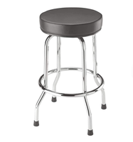 Tabouret de bar moderne à cadre métallique avec pédale pivotante à 360 degrés pour usage commercial
