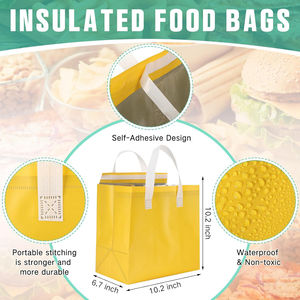 Bolsas Desechables Aislantes Personalizadas <span class=keywords><strong>Caio</strong></span>, de Tela No Tejida con Relleno de Algodón Perlado, Asa Flexiloop, Recubrimiento Acuoso para Alimentos Industriales - Product Image 4