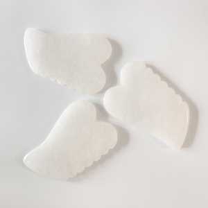 Natural White Jade Handmade Healing Stone Anti Aging Guasha Board - Product Image 3