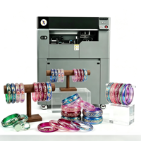 Machine d'impression UV à jet d'encre pour surfaces courbes avec tête d'impression Epson I1600 pour bracelets en plastique, verre et produits cylindriques
