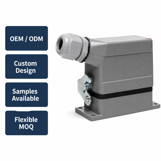 HD-006 3P Copper Heavy Duty Connector with IP67 Rating 500V 16A25A32A for Construction Machinery