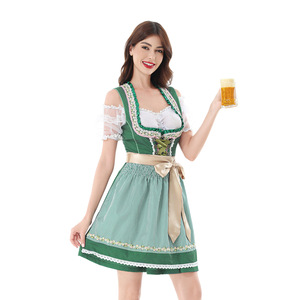 Wholesale Women Adult Halloween Traditional German Dirndl Dress Suits and Dresses Performance Costume Polyester - Product Image 1