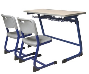 2 personnes Salle de classe de l'école <span class=keywords><strong>primaire</strong></span> enfants <span class=keywords><strong>bureau</strong></span> et chaise d'étudiant en plastique fabriqué à guangzhou - Product Image 4