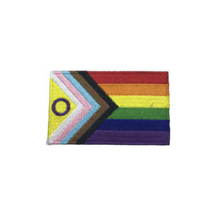 레인보우 플래그 자수 패치 3D 멀티 컬러 패브릭 게이 트랜스젠더 셔닐 실 자수 패치 - Product Image 5