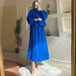 Ropa Árabe <span class=keywords><strong>de</strong></span> Oriente Medio, Dubai, Nueva Moda, Camisa <span class=keywords><strong>de</strong></span> Manga Larga, Falda, Traje <span class=keywords><strong>de</strong></span> Dos Piezas, Abaya, Vestido Musulmán para Mujer - Product Image 5