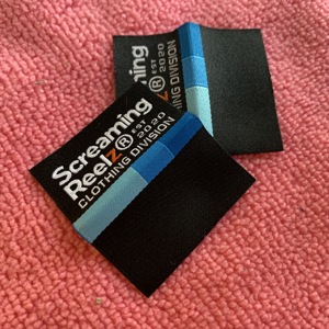 Chất lượng cao trung tâm gấp nhãn dệt, vòng lặp gấp thương hiệu sang trọng nhãn hàng may mặc với thiết kế miễn phí - Product Image 2