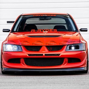 HC Style Carbon Chin Front Lip Bumper Spoiler <b>Splitter</b> for Mitsubishi Lancer Evolution EVO 08 09 2008+ - Product Image 1