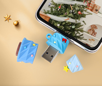 Clé USB personnalisée en forme de sapin de Noël, haute vitesse, cadeau idéal, clé USB premium pour téléphone Type C