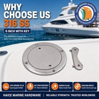 Acier inoxydable 316 Marine ronde antidérapante Inspection trappe pont plaque détachable couverture 4 pouces clé Yacht bateau matériel accessoires