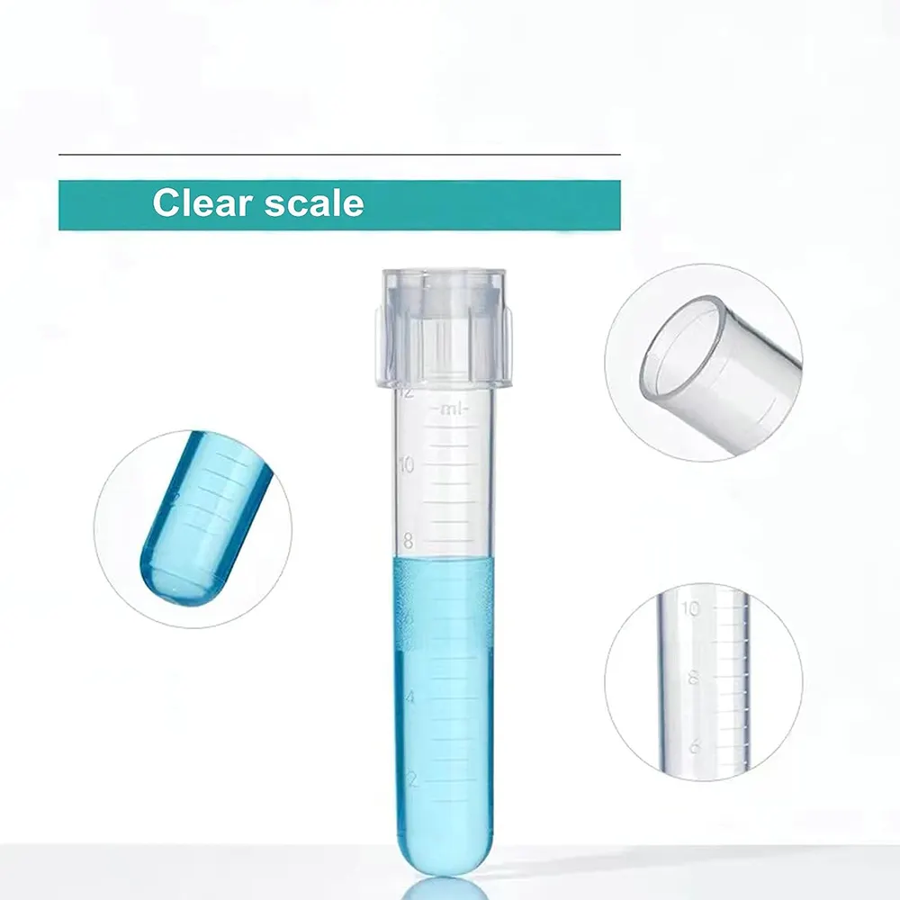 Medical Consumable Graduated PP/PS 5ml Tissue Culture Tube With Plug Cap 12*75mm