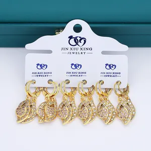 Jxx competitive price 24k gold plated women new fashion earrings novel design wholesale price brass earring hoop