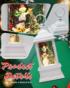 Lámparas de Viento con Patrones Personalizados, Decoración para el Hogar, Lámpara de Vela LED de Navidad, Lámpara de Luz de Vela para Decoración - Product Image 4
