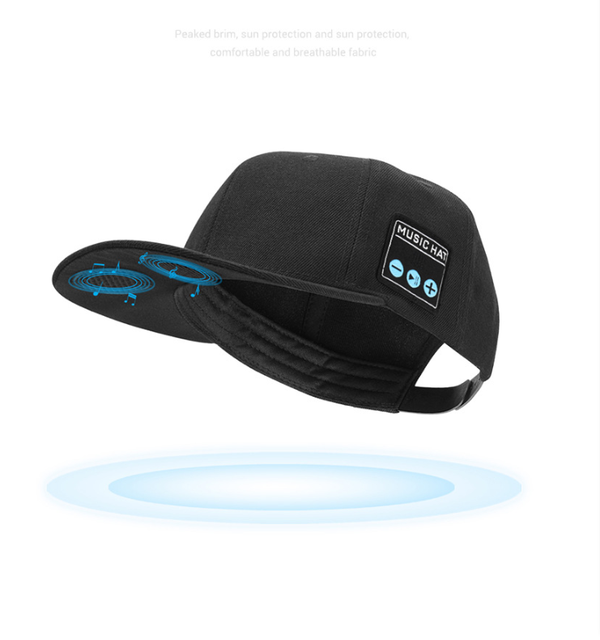 2025 New wireless Bluetooth Audio Caps for Men and Women, European and American Street Hip-hop Music Snapback Haps