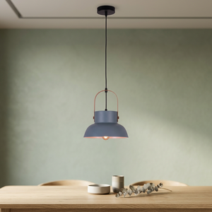 Suspension ronde en laiton standard AK en métal fini gris avec poignée pour décoration de maison et de restaurant - Product Image 2