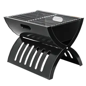 Bán buôn di động ngoài trời nướng thịt nướng đi bộ đường dài cắm trại ráp BBQ than nướng