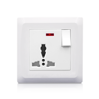 Interrupteur électrique de conception simple électrique 4 groupes 1 voie interrupteurs muraux prise pour le contrôle de la lumière