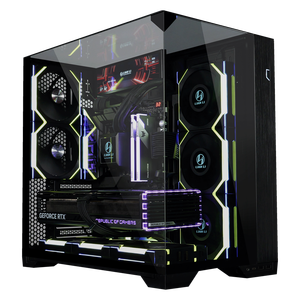 Boîtier PC compact LIAN LI O11 VISION, tour moyenne, compatible M-ATX/ATX/Mini-ITX, support de carte graphique en acier de 408 mm, côté ouvert - Product Image 4