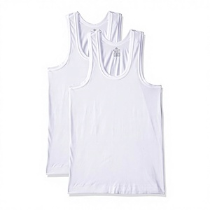 เสื้อกล้ามถักสำหรับผู้ชาย สีพื้น คอกลม สวมใส่สบาย ผ้าฝ้าย 100% สีขาว ดำ เทา เขียวมะกอก - Product Image 2