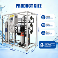 Système de purification d'eau alcaline par osmose inverse 3000 LPH, système de traitement de l'eau en acier inoxydable 304, usine de traitement RO