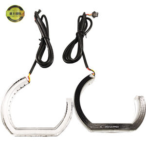 Nuevo Ojo de Ángel acrílico de cristal en forma de C LED RGB persiguiendo con señal de giro anillos de Halo dinámico faro para - Product Image 2